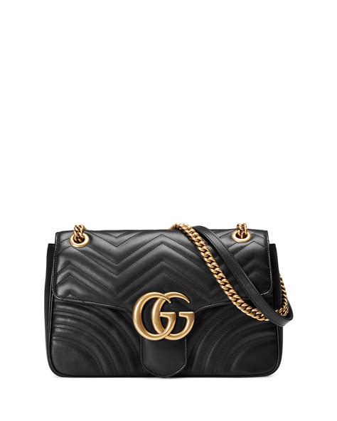 gucci black quilted gg marmont 2.0 bag|gucci marmont bag for sale.